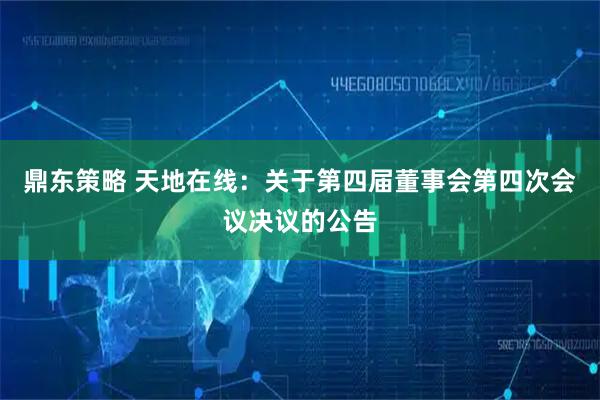 鼎东策略 天地在线：关于第四届董事会第四次会议决议的公告