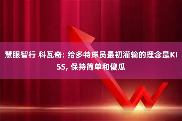 慧眼智行 科瓦奇: 给多特球员最初灌输的理念是KISS, 保持简单和傻瓜
