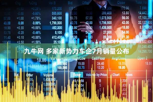 九牛网 多家新势力车企7月销量公布